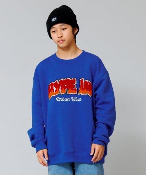 GLAZOS（グラソス）の「【大人向けサイズあり】【あったか】裏起毛・サガラトレーナー（スウェット・キッズ・ブラック/ホワイト/ブルー・M/S/LL/L）」の3枚目の写真