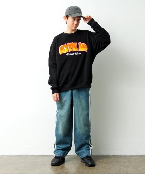 GLAZOS（グラソス）の「【大人向けサイズあり】【あったか】裏起毛・サガラトレーナー（スウェット・キッズ・ブラック/ホワイト/ブルー・M/S/LL/L）」の6枚目の写真