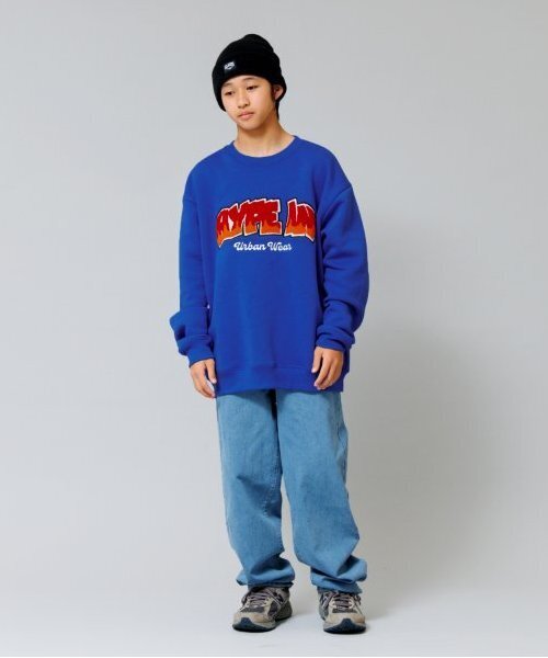 GLAZOS（グラソス）の「【大人向けサイズあり】【あったか】裏起毛・サガラトレーナー（スウェット・キッズ・ブラック/ホワイト/ブルー・M/S/LL/L）」の9枚目の写真