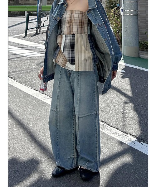 ☆Ungrid ビッグシルエットデニムジャケット　ゆったり　大きいサイズ Ungrid デニムジャケット gジャン ビッグシルエットデニム