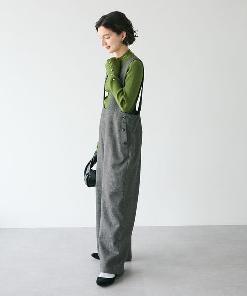 CRAFT STANDARD BOUTIQUE（クラフトスタンダードブティック）の「ツイードサロペット（サロペット/オーバーオール・レディース・チェック/ブラック・L/M）」の5枚目の写真