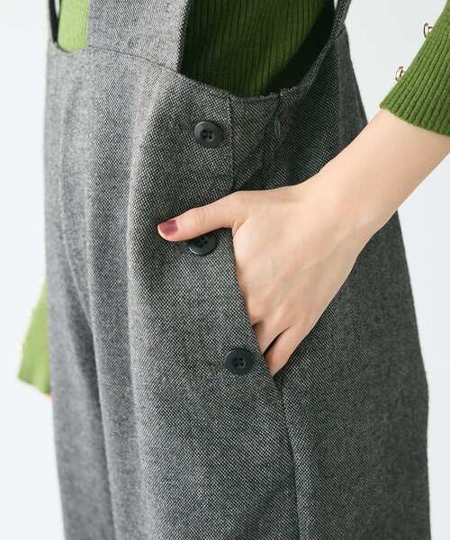 CRAFT STANDARD BOUTIQUE（クラフトスタンダードブティック）の「ツイードサロペット（サロペット/オーバーオール・レディース・チェック/ブラック・L/M）」の9枚目の写真
