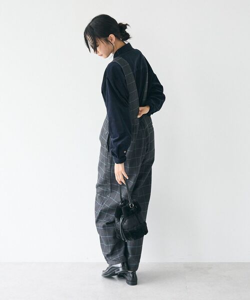CRAFT STANDARD BOUTIQUE（クラフトスタンダードブティック）の「ツイードサロペット（サロペット/オーバーオール・レディース・チェック/ブラック・L/M）」の12枚目の写真