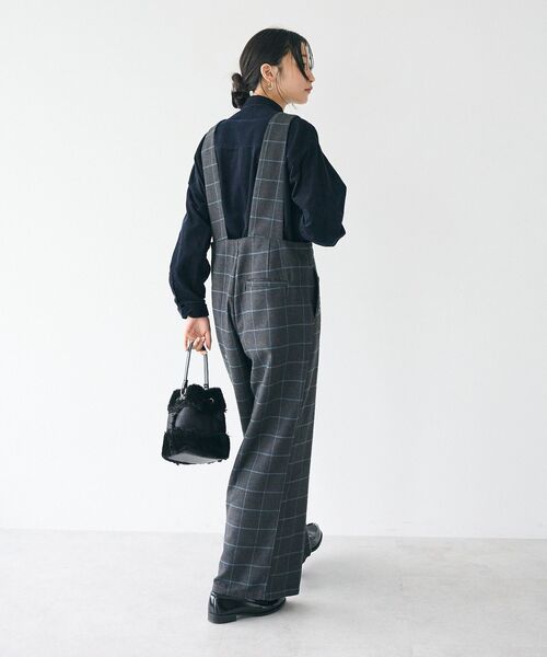 CRAFT STANDARD BOUTIQUE（クラフトスタンダードブティック）の「ツイードサロペット（サロペット/オーバーオール・レディース・チェック/ブラック・L/M）」の14枚目の写真