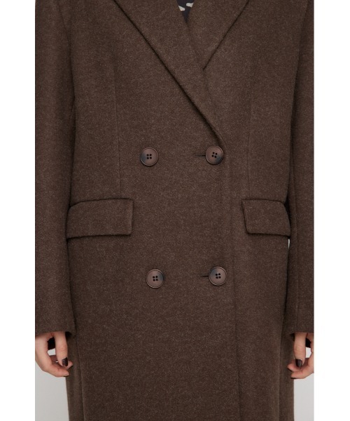 LAGUA GEM（ラグアジェム）の「LOOSY DOUBLE ロングコート（チェスターコート・レディース・ブラック/ブラウン/ネイビー系1・FREE）」の14枚目の写真