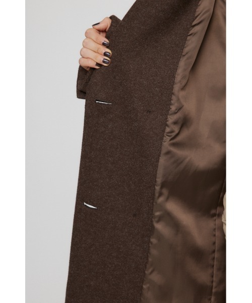 LAGUA GEM（ラグアジェム）の「LOOSY DOUBLE ロングコート（チェスターコート・レディース・ブラック/ブラウン/ネイビー系1・FREE）」の17枚目の写真