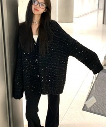 キラキラニットカーディガン