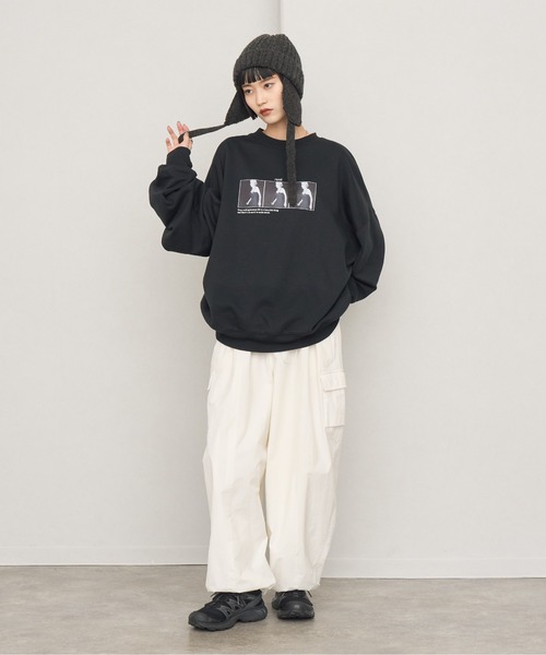 PEOPLESTYLE*日本未*ポートレートプリント/ZIP スウェットシャツ セール】【NOGLE/ノグル】アソートフォトスウェット（スウェット