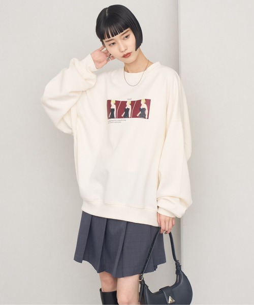 NOGLE（ノグル）の「【NOGLE/ノグル】アソートフォトスウェット（スウェット・レディース・ホワイト系1/ホワイト系2/ブラック/ホワイト/グレー系1/チャコール・FREE）」の21枚目の写真