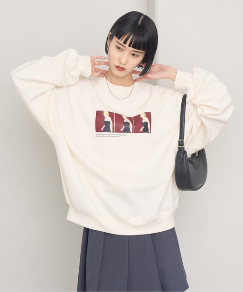 NOGLE（ノグル）の「【NOGLE/ノグル】アソートフォトスウェット（スウェット・レディース・ホワイト系1/ホワイト系2/ブラック/ホワイト/グレー系1/チャコール・FREE）」の7枚目の写真