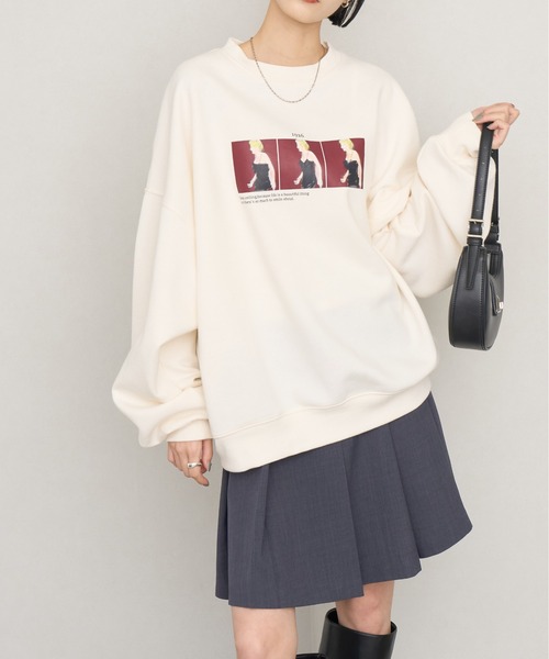 NOGLE（ノグル）の「【NOGLE/ノグル】アソートフォトスウェット（スウェット・レディース・ホワイト系1/ホワイト系2/ブラック/ホワイト/グレー系1/チャコール・FREE）」の9枚目の写真