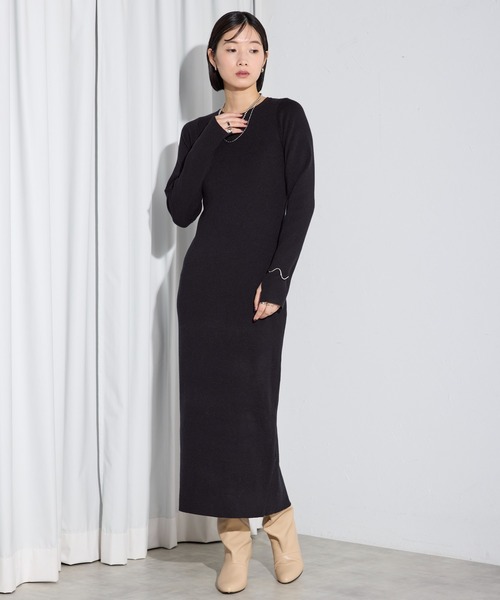 leimn（レイムン）の「バックオープンニットワンピース（ワンピース