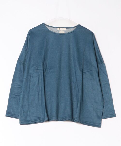 BARNDOOR(バーンドア)の「(BD)【BARNDOOR】ニットライク ドルマンスリーブ プルオーバー(Tシャツ/カットソー・レディース・ブラック/グレー/ブルー/マスタード・FREE)」の1枚目の写真