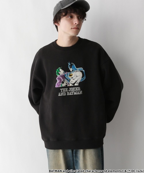 RAGEBLUE（レイジブルー）の「【JOKER/ジョーカー】コラボ/フロッキープリント裏起毛クルーネックスウェット（スウェット・メンズ・ブラック系その他2/ブラック/ブラック系その他/ホワイト・LARGE/MEDIUM）」の17枚目の写真