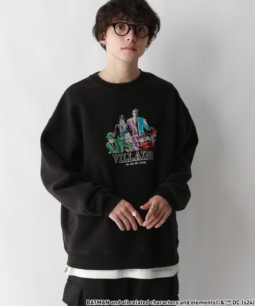 セール】【JOKER/ジョーカー】コラボ/フロッキープリント裏起毛クルー