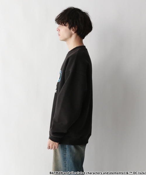 RAGEBLUE（レイジブルー）の「【JOKER/ジョーカー】コラボ/フロッキープリント裏起毛クルーネックスウェット（スウェット・メンズ・ブラック系その他2/ブラック/ブラック系その他/ホワイト・LARGE/MEDIUM）」の12枚目の写真