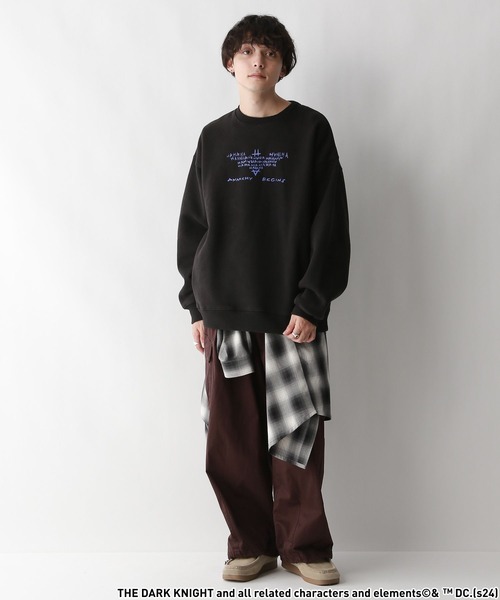 セール】【JOKER/ジョーカー】コラボ/フロッキープリント裏起毛クルー