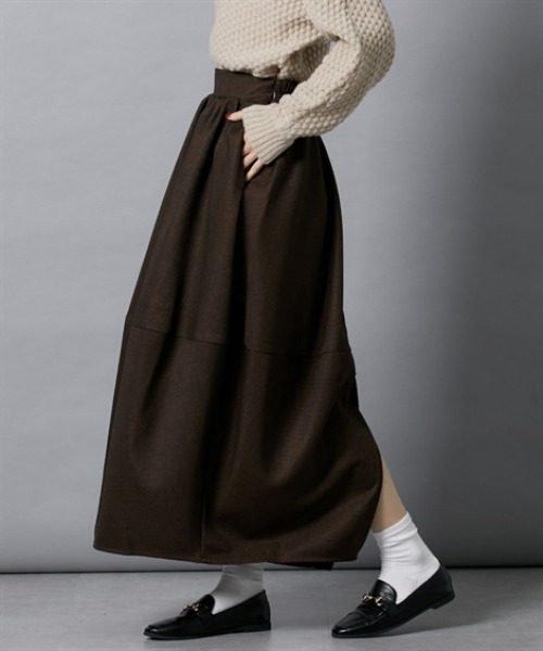 ツイードコクーンスカート（スカート）｜nissen（ニッセン） 5,194円