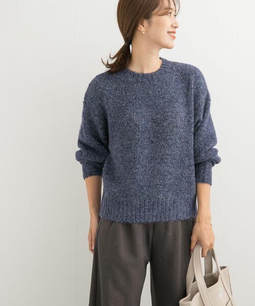 URBAN RESEARCH DOORS（アーバンリサーチドアーズ）の「ラメMIXニット（ニット/セーター・レディース・イエロー/ブルー/チャコールグレー・MEDIUM）」の15枚目の写真