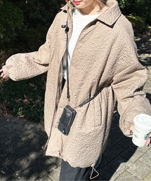 DOUBLE NAME コート アウター レースZIP半袖シャツジャケット
