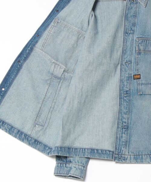 G-STAR（ジースター）の「MOSA OVERSHIRT/ヴィンテージライクデニムシャツジャケット/カバーオール（デニムジャケット・メンズ・ライトインディゴブルー・LARGE/MEDIUM/SMALL/X-LARGE/X-SMALL）」の2枚目の写真
