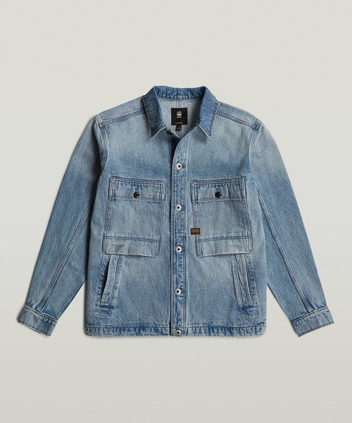 【G-STAR RAW】デニムブルー カバーオール セール】MARSEILLE BLAZER 2.0/ヴィンテージライクフレンチ