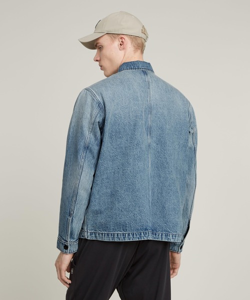 G-STAR（ジースター）の「MOSA OVERSHIRT/ヴィンテージライクデニムシャツジャケット/カバーオール（デニムジャケット・メンズ・ライトインディゴブルー・LARGE/MEDIUM/SMALL/X-LARGE/X-SMALL）」の7枚目の写真