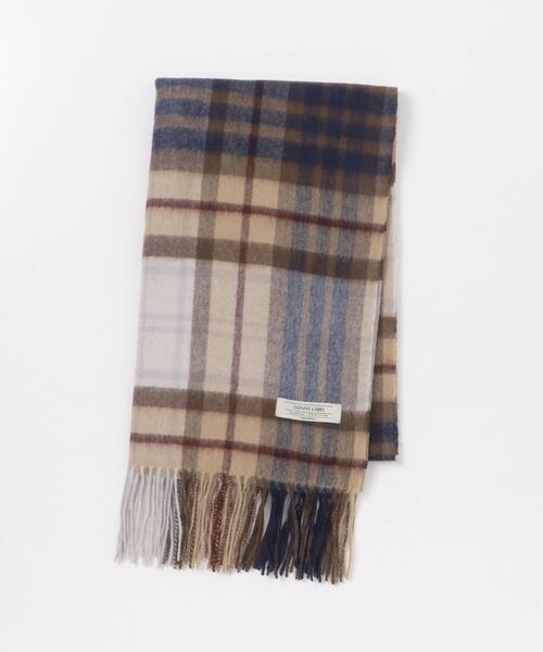 URBAN RESEARCH Sonny Label（アーバンリサーチサニーレーベル）の「ウールカシミヤチェックワイドマフラー（マフラー・メンズ・ベージュ系その他/ブルー系その他/オレンジ系その他/グレー系その他・ONE）」の5枚目の写真
