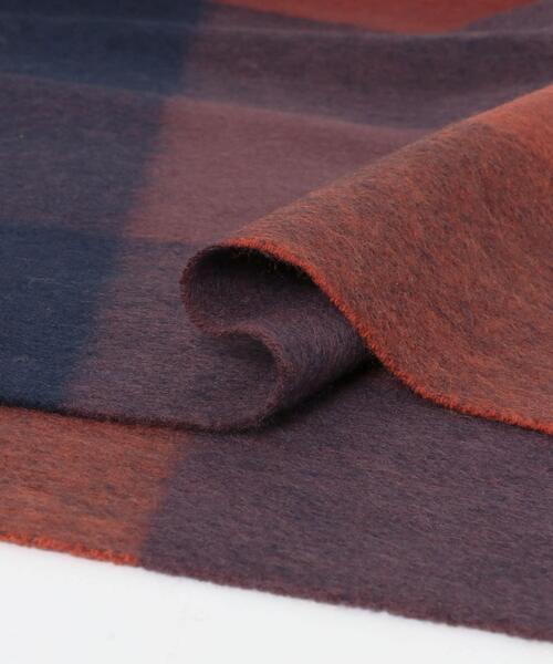 URBAN RESEARCH Sonny Label（アーバンリサーチサニーレーベル）の「ウールカシミヤチェックワイドマフラー（マフラー・メンズ・ベージュ系その他/ブルー系その他/オレンジ系その他/グレー系その他・ONE）」の14枚目の写真