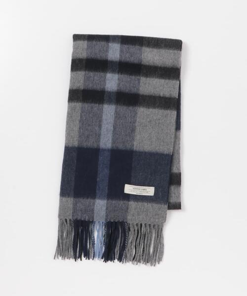 URBAN RESEARCH Sonny Label（アーバンリサーチサニーレーベル）の「ウールカシミヤチェックワイドマフラー（マフラー・メンズ・ベージュ系その他/ブルー系その他/オレンジ系その他/グレー系その他・ONE）」の9枚目の写真