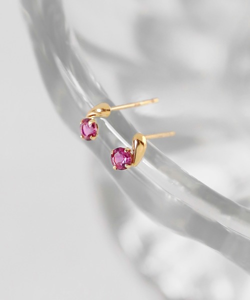 天然石×ドロップピアス[K10]（ピアス（両耳用））｜ANEMONE（アネモネ）