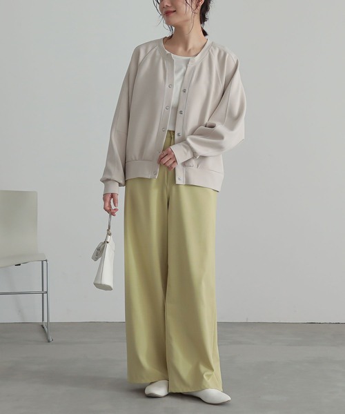 n'OrLABEL（ノアールレーベル）の「『ダンボールニットスキッパーカーディガン』（カーディガン/ボレロ・レディース・ブラック/ベージュ・1/2）」の6枚目の写真