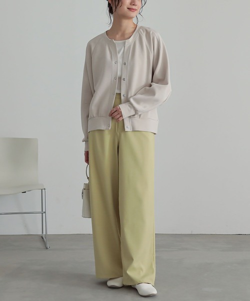 n'OrLABEL（ノアールレーベル）の「『ダンボールニットスキッパーカーディガン』（カーディガン/ボレロ・レディース・ブラック/ベージュ・1/2）」の8枚目の写真