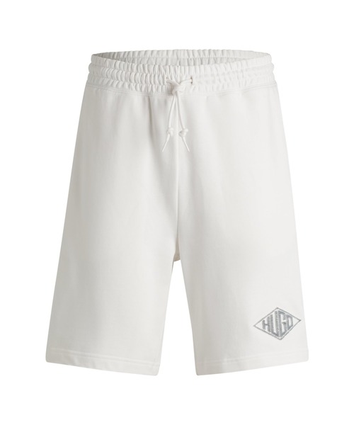 HUGO（ヒューゴ）の「コットンテリー ショートパンツ ロゴエンブロイダリー（その他パンツ・メンズ・ブラック/ホワイト・S/XS/M/L/XL）」の7枚目の写真