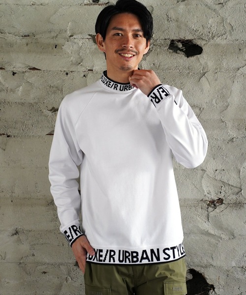 LUXE/R GOLF(ラグジュ ゴルフ)の「(RM)【LUXE/R GOLF】ストレッチ スムース ロゴ ジャガード ラグラン モックネック 長袖 Tシャツ(Tシャツ/カットソー・メンズ・ブラック/チャコールグレー/オフホワイト・L/XL/M)」の19枚目の写真