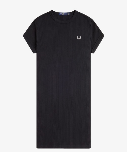 フレッドペリー×リバティ　ワンピース未使用 Brushed Twill Shirt Dress(8 Q20：NIGHT GREEN): | FRED PERRY