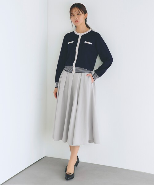 grove(グローブ)の「◆イレギュラータックフレアスカート(スカート・レディース・ライトグレー系9/ダークグレー/カーキ・01/02/03/04/05)」の8枚目の写真