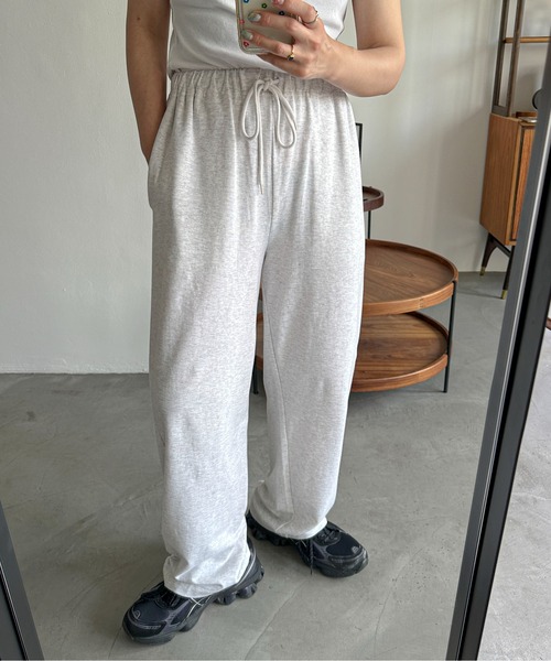 PILIT(ピリット)の「ミニ裏毛スウェットパンツ(スウェットパンツ・レディース・ピンク/アイボリー/ブルー/グレー/オートミール・MEDIUM)」の3枚目の写真