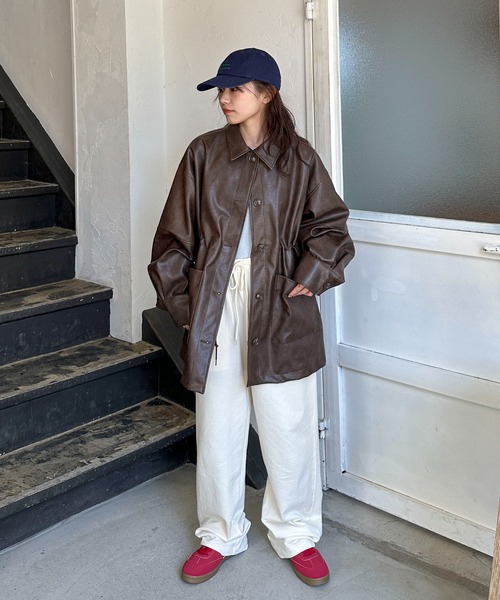 PILIT(ピリット)の「ミニ裏毛スウェットパンツ(スウェットパンツ・レディース・ピンク/アイボリー/ブルー/グレー/オートミール・MEDIUM)」の18枚目の写真