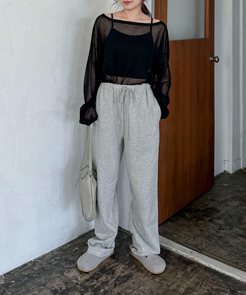 PILIT(ピリット)の「ミニ裏毛スウェットパンツ(スウェットパンツ・レディース・ピンク/アイボリー/ブルー/グレー/オートミール・MEDIUM)」の8枚目の写真