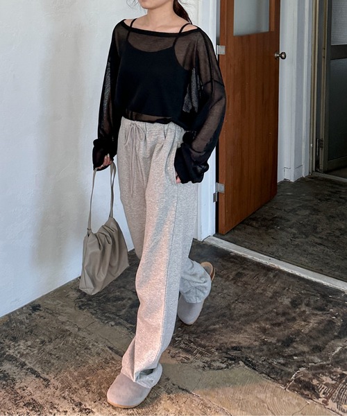 PILIT(ピリット)の「ミニ裏毛スウェットパンツ(スウェットパンツ・レディース・ピンク/アイボリー/ブルー/グレー/オートミール・MEDIUM)」の9枚目の写真