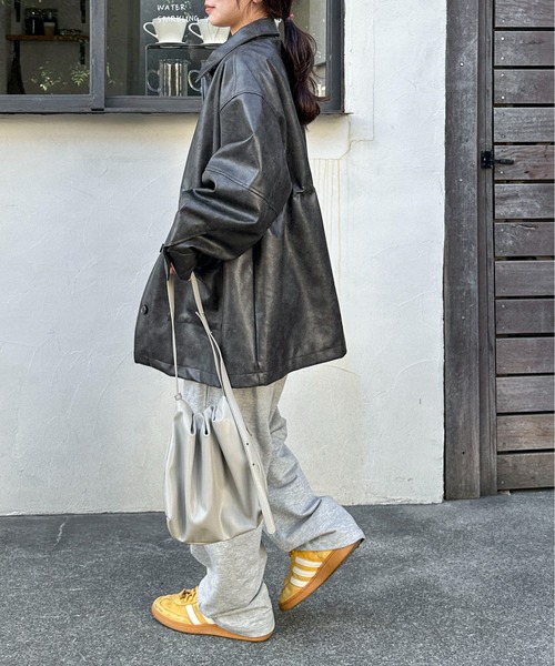 PILIT(ピリット)の「ミニ裏毛スウェットパンツ(スウェットパンツ・レディース・ピンク/アイボリー/ブルー/グレー/オートミール・MEDIUM)」の12枚目の写真