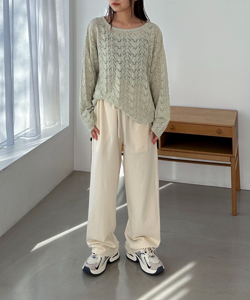 PILIT(ピリット)の「ミニ裏毛スウェットパンツ(スウェットパンツ・レディース・ピンク/アイボリー/ブルー/グレー/オートミール・MEDIUM)」の20枚目の写真