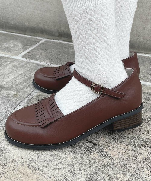 F i.n.t（フィント）の「ストラップローファー/fint　フィント（ローファー・レディース・ブラック/ブラウン・S/M/L）」の4枚目の写真