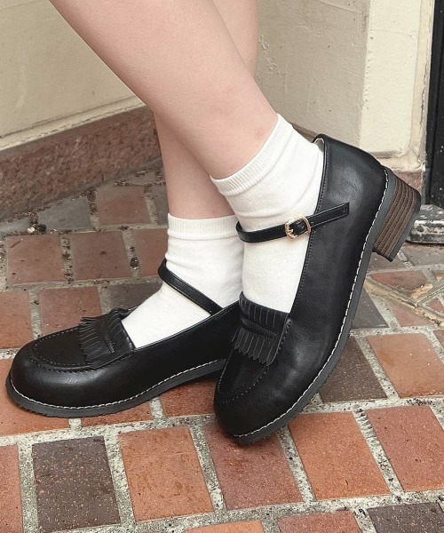 F i.n.t（フィント）の「ストラップローファー/fint　フィント（ローファー・レディース・ブラック/ブラウン・S/M/L）」の7枚目の写真