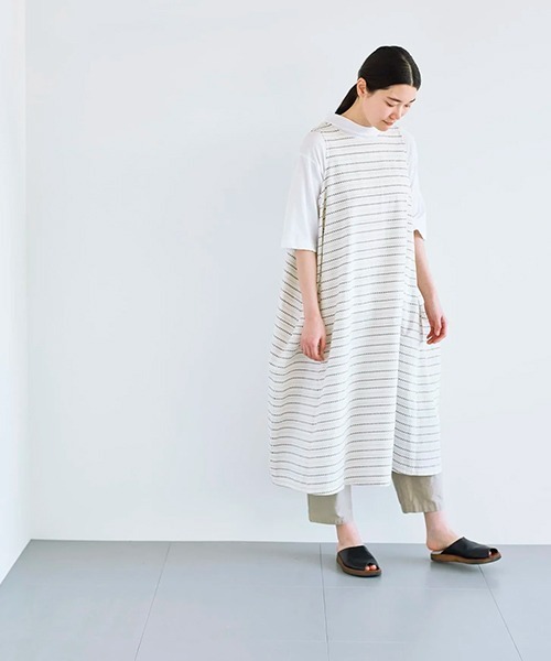 HAU(ハウ)の「ワンピース jacquard border(ワンピース・レディース・アイボリー・MEDIUM)」の1枚目の写真