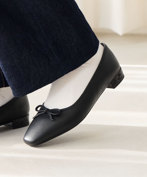 HIMIKO（ヒミコ）の「【HIMIKO】【WEB限定デザイン】スクエアトゥバレエシューズ/640008（バレエシューズ・レディース・ブラック/シルバー/ダークベージュ/ベージュ/ブラウン・22.5cm/23.5cm/24.5cm/25.5cm/26.5cm/23.0cm/24.0cm/25.0cm/26.0cm/21.5cm/22.0cm）」の20枚目の写真