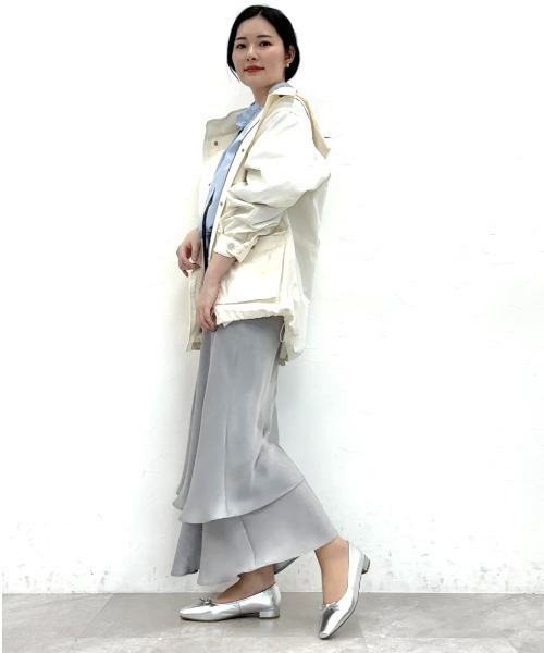 HIMIKO（ヒミコ）の「【HIMIKO】【WEB限定デザイン】スクエアトゥバレエシューズ/640008（バレエシューズ・レディース・ブラック/シルバー/ダークベージュ/ベージュ/ブラウン・22.5cm/23.5cm/24.5cm/25.5cm/26.5cm/23.0cm/24.0cm/25.0cm/26.0cm/21.5cm/22.0cm）」の16枚目の写真