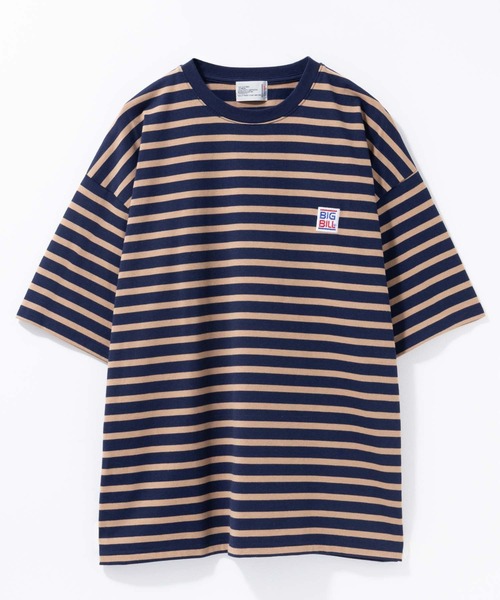 BIG BILL(ビッグビル)の「BIG BILL ボーダーTシャツ(Tシャツ/カットソー・メンズ・ブラック系1/ライトグレー系1/ネイビー系1・M/L/XL)」の3枚目の写真