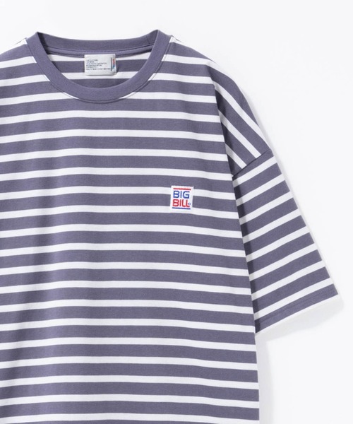 BIG BILL(ビッグビル)の「BIG BILL ボーダーTシャツ(Tシャツ/カットソー・メンズ・ブラック系1/ライトグレー系1/ネイビー系1・M/L/XL)」の4枚目の写真